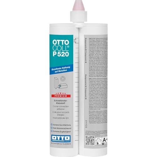 OTTOCOLL P 520 Premium-Eckverbinder-Klebstoff 2x310 ml Doppelkartusche C635 cremeweiss von Otto Chemie