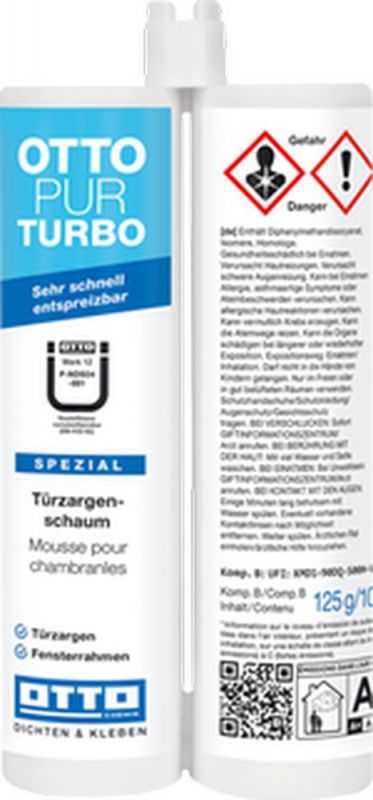 OTTOPUR TURBO Türzargenschaum 2x105 ml Doppelkartusche - 4901002 von OTTO-CHEMIE