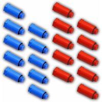 Otto Haas Kg - 20x Baustopfen Set rot/blau Kunststoff 1/2 Zoll pvc Abdrückstopfen von OTTO HAAS KG