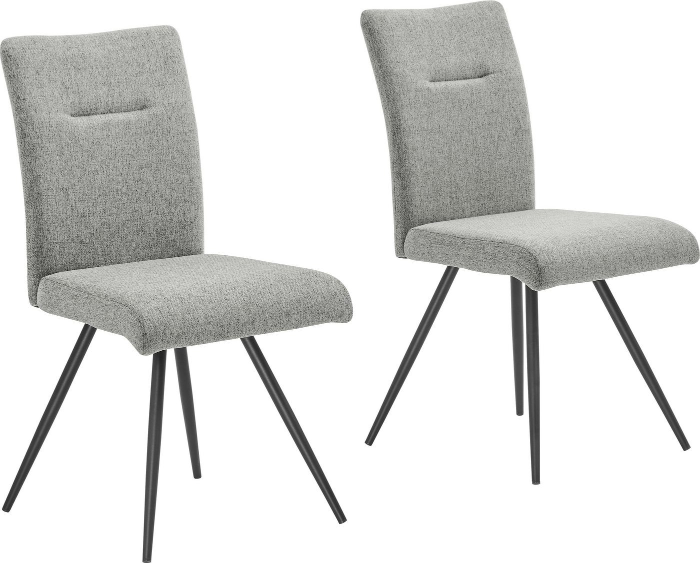 OTTO home 4-Fußstuhl Tayz (Set), mit Strukturstoff oder Samtbezug, aufwendiger Steppung von OTTO home