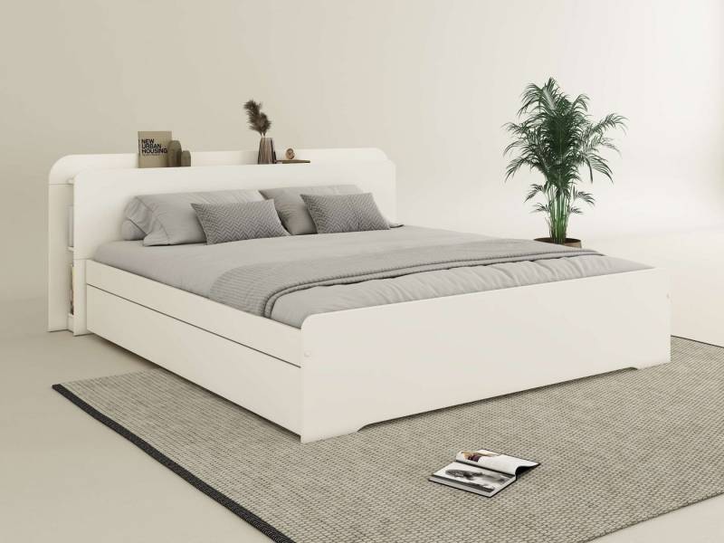 OTTO home Bett Ismund, Stauraum im Kofteil, Stauraumbett, inklusive Lattenrost, teilmassiv, Bettkasten optional von OTTO home