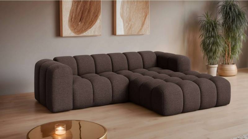 OTTO home Ecksofa KALLIE Design-Sofa mit Wellenunterfederung, Bubble-Optik, 248/186/72cm, moderne Steppung, hoher Sitzkomfort und modernes Design von OTTO home