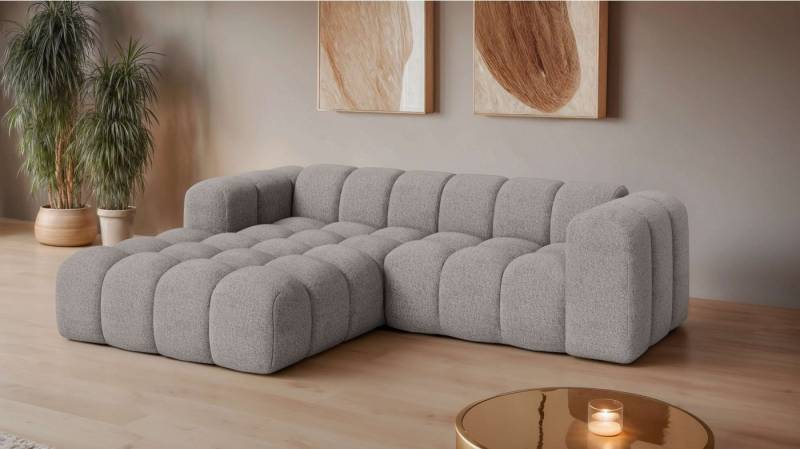 OTTO home Ecksofa KALLIE Design-Sofa mit Wellenunterfederung, Bubble-Optik, 248/186/72cm, moderne Steppung, hoher Sitzkomfort und modernes Design von OTTO home