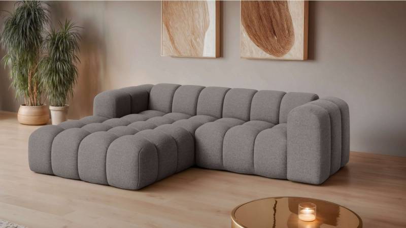 OTTO home Ecksofa KALLIE Design-Sofa mit Wellenunterfederung, Bubble-Optik, 248/186/72cm, moderne Steppung, hoher Sitzkomfort und modernes Design von OTTO home