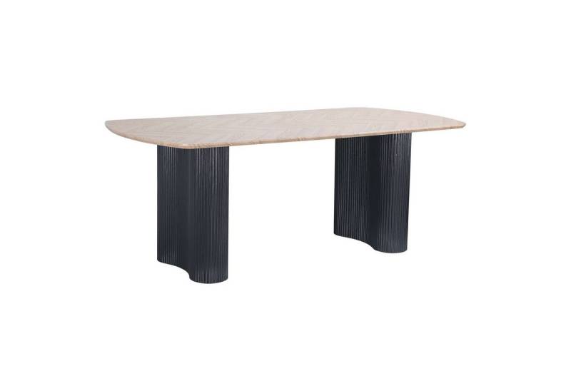 OTTO home Esstisch Bessonville, Tischplatte in Fischgrätoptik, Beine mit Rillenstruktur, Höhe 76 cm von OTTO home