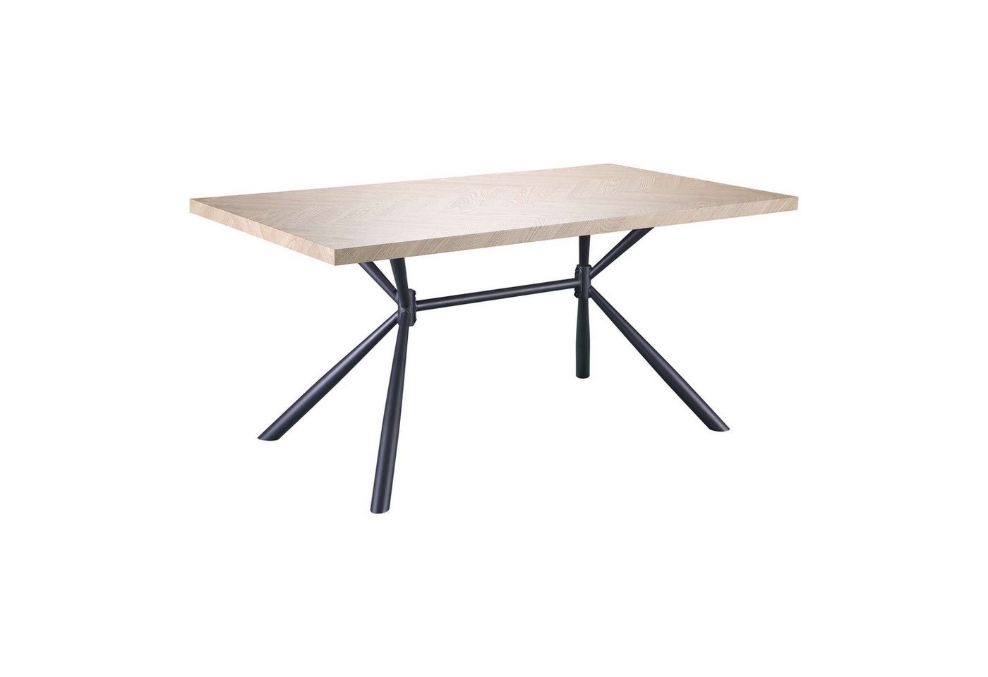 OTTO home Esstisch Larchant, Tischplatte in Fischgrätoptik, schwarze Metallbeine, Höhe 76 cm OTTO home Esstisch Larchant, Tischplatte in Fischgrätoptik, schwarze Metallbeine, Höhe 76 cm von OTTO home