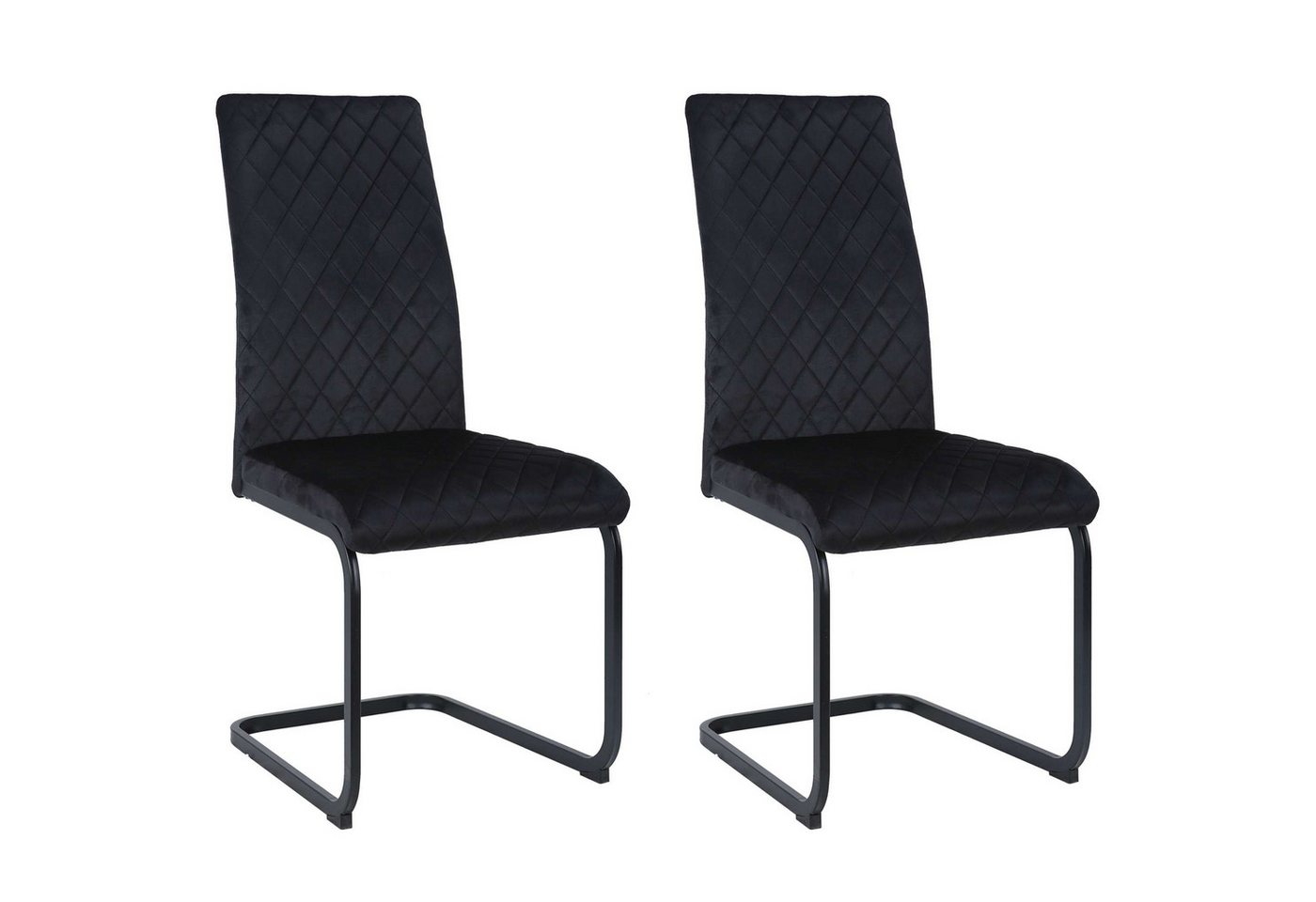 OTTO home Esszimmerstuhl Valbourg (2 St), Freischwinger, gepolsterte Rückenlehne und Sitzfläche, Sitzhöhe 48 cm von OTTO home