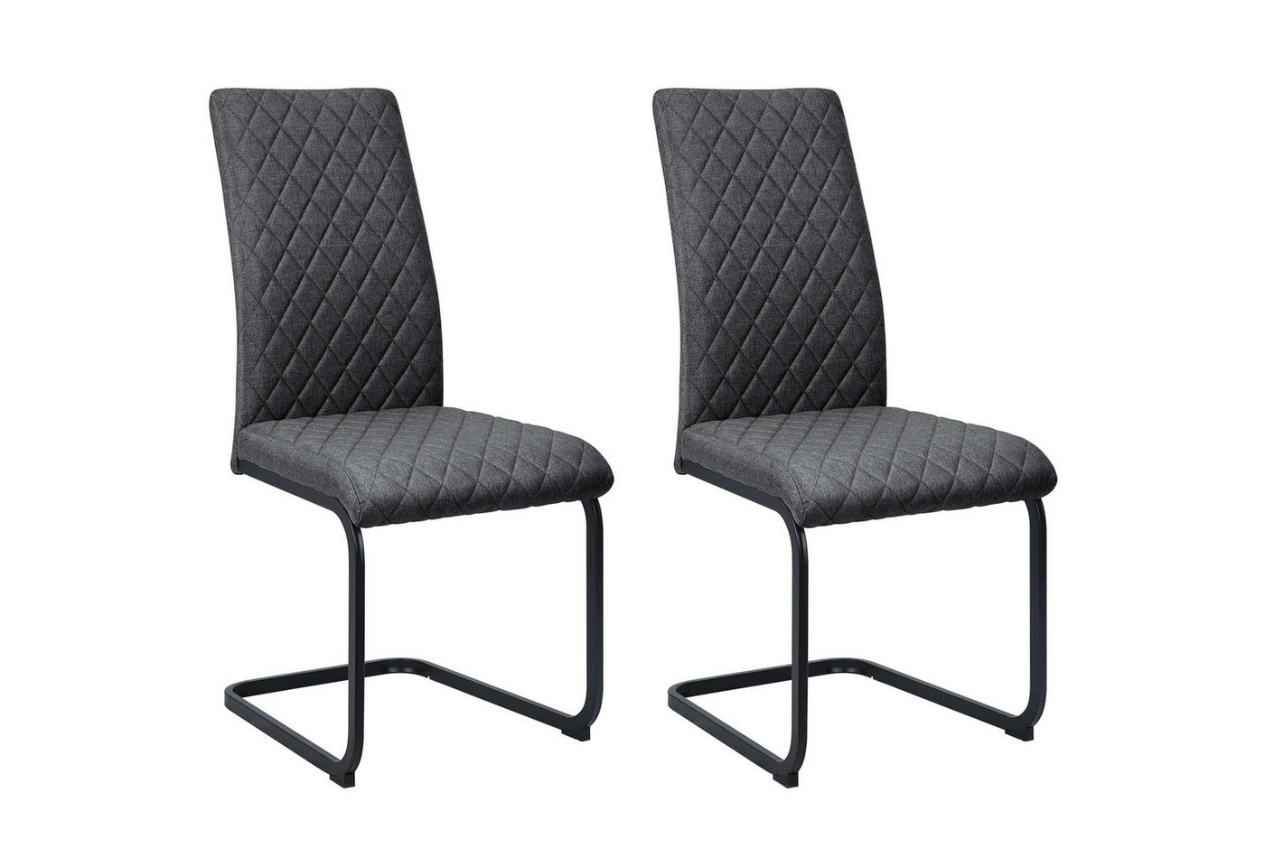 OTTO home Esszimmerstuhl Valbourg (2 St), Freischwinger, gepolsterte Rückenlehne und Sitzfläche, Sitzhöhe 48 cm von OTTO home