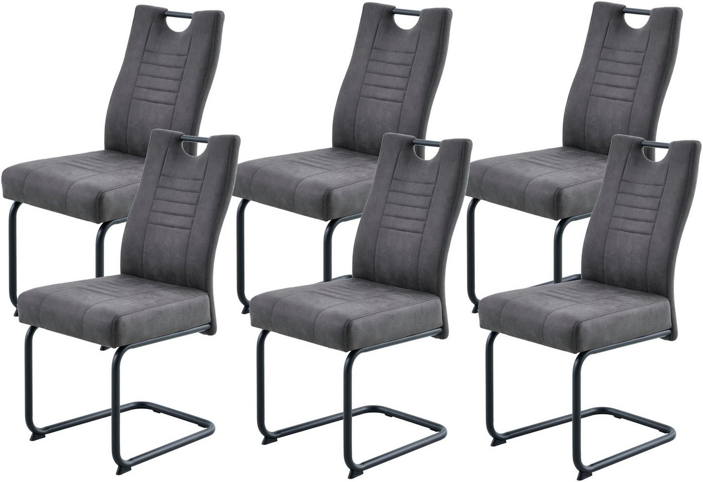 OTTO home Freischwinger Altona (Set, 6 St), Federkern und Griff, 140 Kg Belastbarkeit, 2er und 6er Set von OTTO home