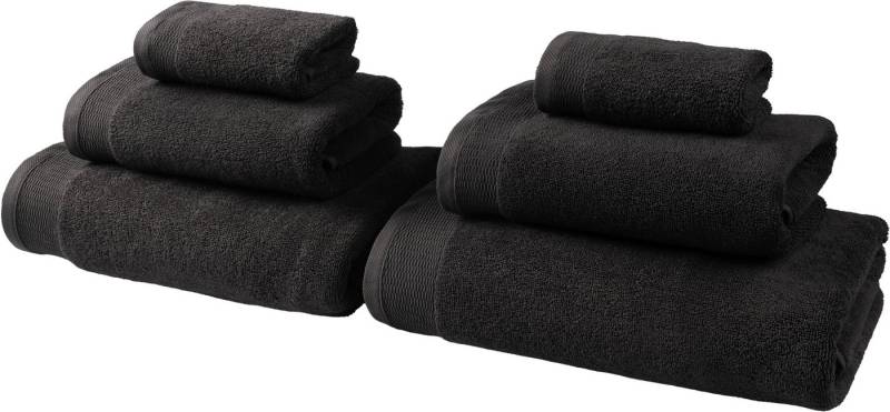 OTTO home Handtuch Set Fenya, Premium Handtücher, 550 gr/m², Walkfrottier (Set, 6-St), Premium Handtücher mit Bordüre, Handtuch-Set, 100% Baumwolle von OTTO home