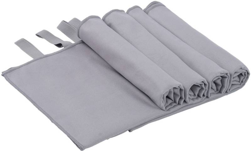 OTTO home Handtücher Leoa, diverse Größen, Sporthandtuch, Reisehandtuch, Strandtuch, Microfaser (Set, 4-St), sehr leicht, kompakt, schnelltrocknend, Mikrofaser mit Kontrastnaht von OTTO home