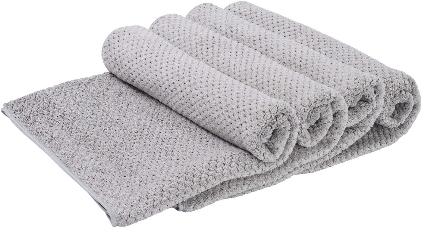 OTTO home Handtücher Parris, diverse Größen, ideal als Sporthandtuch, Reisehandtuch, Microfaser (4-St), sehr leicht, kompakt, schnelltrocknend, Mikrofaser, mit Waffelmuster von OTTO home