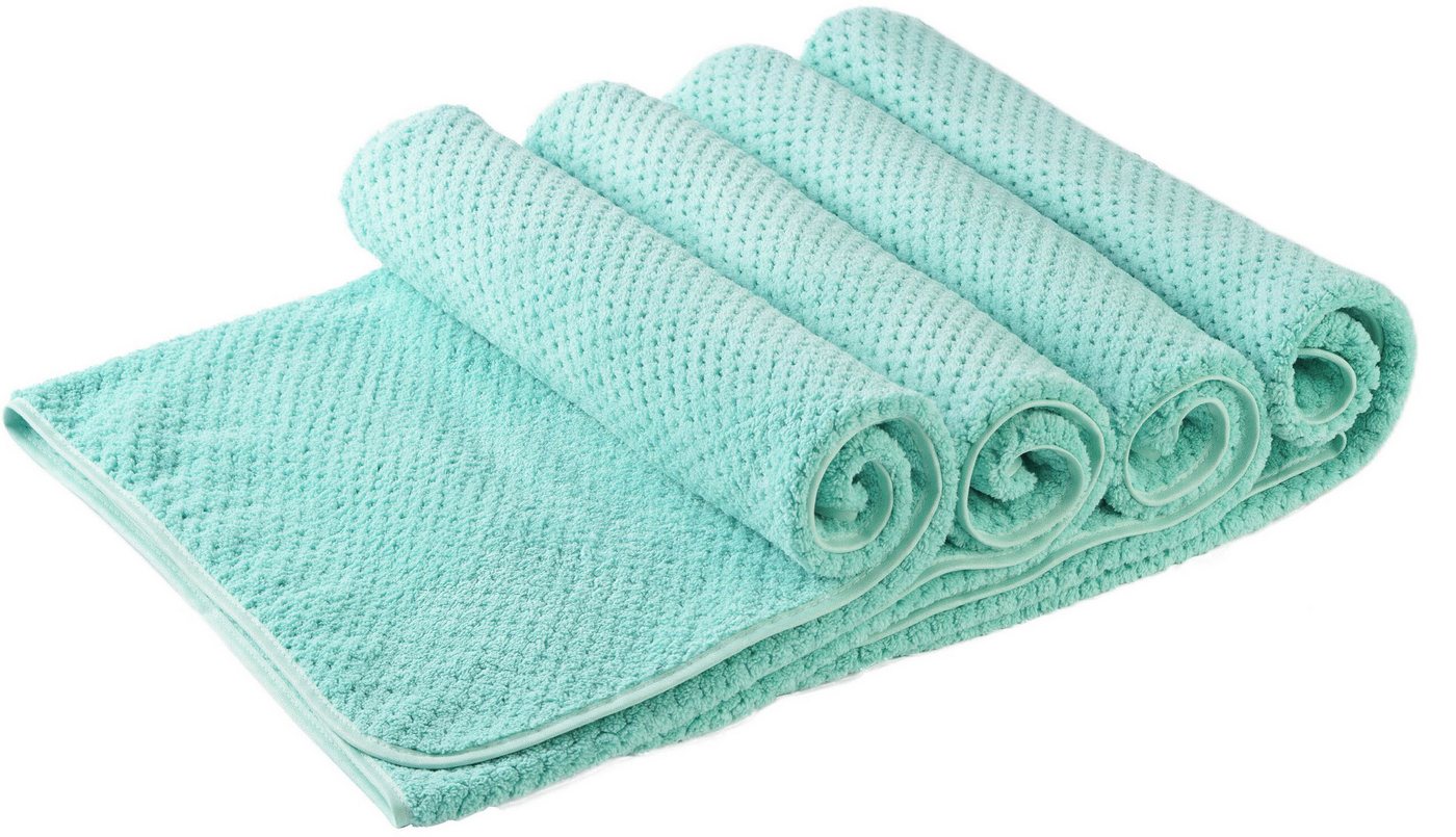 OTTO home Handtücher Parris, diverse Größen, ideal als Sporthandtuch, Reisehandtuch, Microfaser (4-St), sehr leicht, kompakt, schnelltrocknend, Mikrofaser, mit Waffelmuster von OTTO home