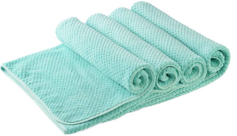 OTTO home Handtücher Parris, diverse Größen, ideal als Sporthandtuch, Reisehandtuch, Microfaser (4-St), sehr leicht, kompakt, schnelltrocknend, Mikrofaser, mit Waffelmuster von OTTO home