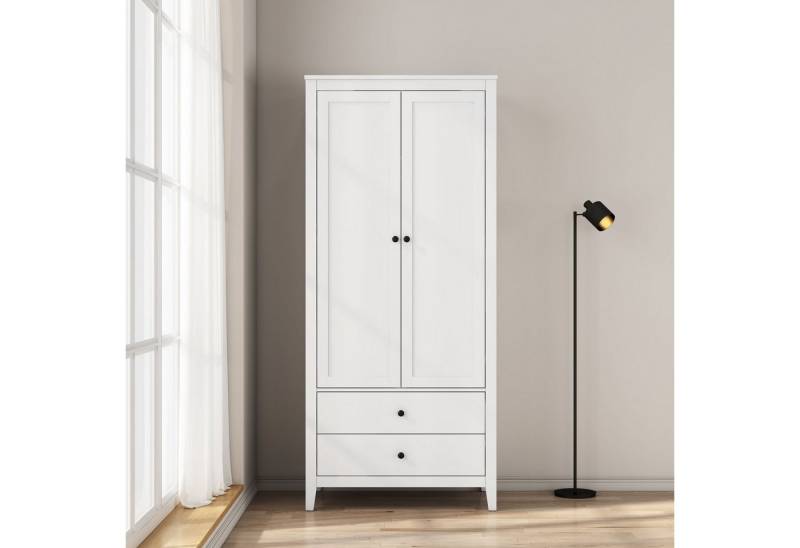 OTTO home Kleiderschrank Borkum Schlafzimmerschrank Garderobe Landhaus Bestseller Schlafzimmerschrank mit 2 Türen und 2 Schubladen von OTTO home