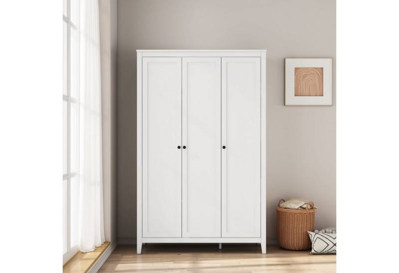 OTTO home Kleiderschrank Borkum Schlafzimmerschrank Garderobe Landhaus Bestseller Schlafzimmerschrank mit 6 Böden und Kleiderstange, 3 Türen von OTTO home