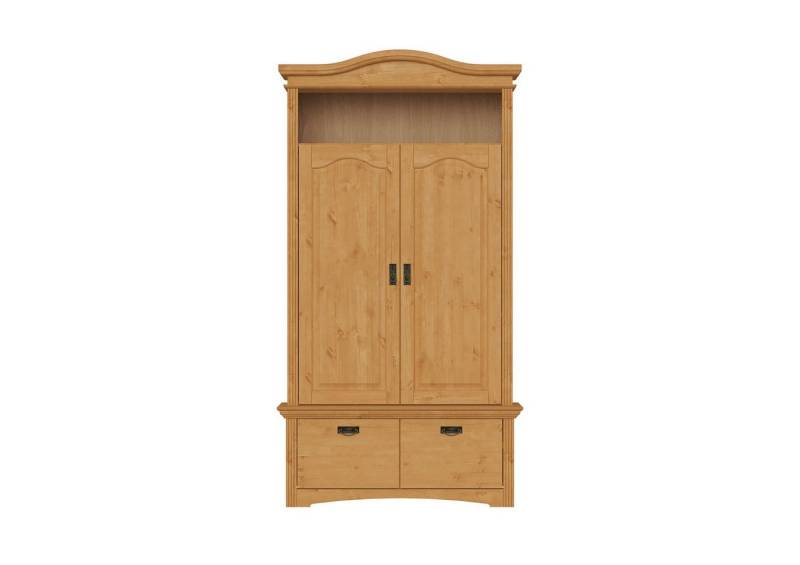 OTTO home Kleiderschrank Konrad, mit Bank, Garderobenschrank, Schrank aus massiver Kiefer, Breite 110,5 cm, viel Stauraum von OTTO home