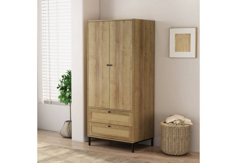 OTTO home Kleiderschrank Montala Schlafzimmerschrank Garderobe Boho Design Bestseller Schlafzimmerschrank mit 2 Türen und 2 Schubladen von OTTO home