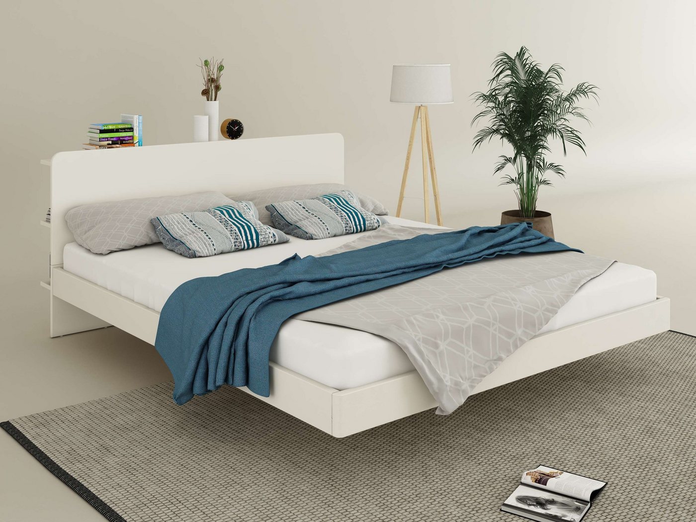 OTTO home Massivholzbett Amaliah Schwebebett, versteckte Regale hinter dem Kopfteil, schwebender Effekt, mit Lattenrost, modernes Design, stabile Qualität OTTO home Massivholzbett Amaliah Schwebebett, versteckte Regale hinter dem Kopfteil, schwebender Effekt, mit Lattenrost, modernes Design, stabile Qualität von OTTO home