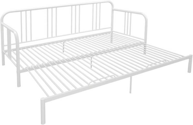 OTTO home Metallbett Trento Bett Bettgestell Bestseller Doppelbett Ausziehbett (Bestseller Gästebett Sofabett Schlafzimmer), Daybett mit Ausziefunktion im Landhausdesign weiß von OTTO home