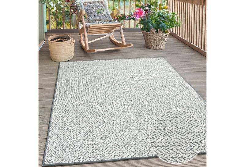 OTTO home Teppich Matts Wende-Teppich in Strick-Optik auch für Balkon und Terrasse, rechteckig, Höhe: 5 mm, In- und Outdoor geeignet, Wetterfest & UV-beständig von OTTO home