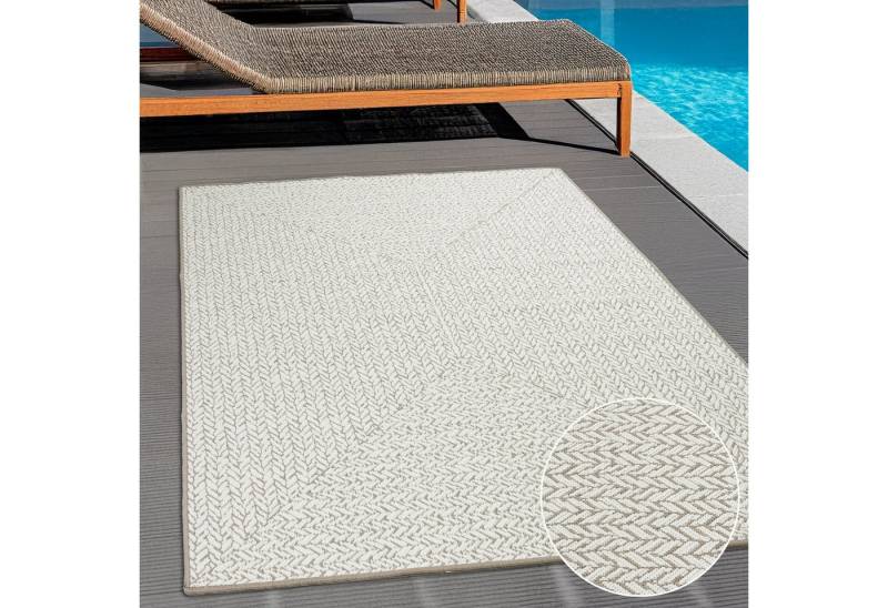 OTTO home Teppich Matts Wende-Teppich in Strick-Optik auch für Balkon und Terrasse, rechteckig, Höhe: 5 mm, In- und Outdoor geeignet, Wetterfest & UV-beständig von OTTO home