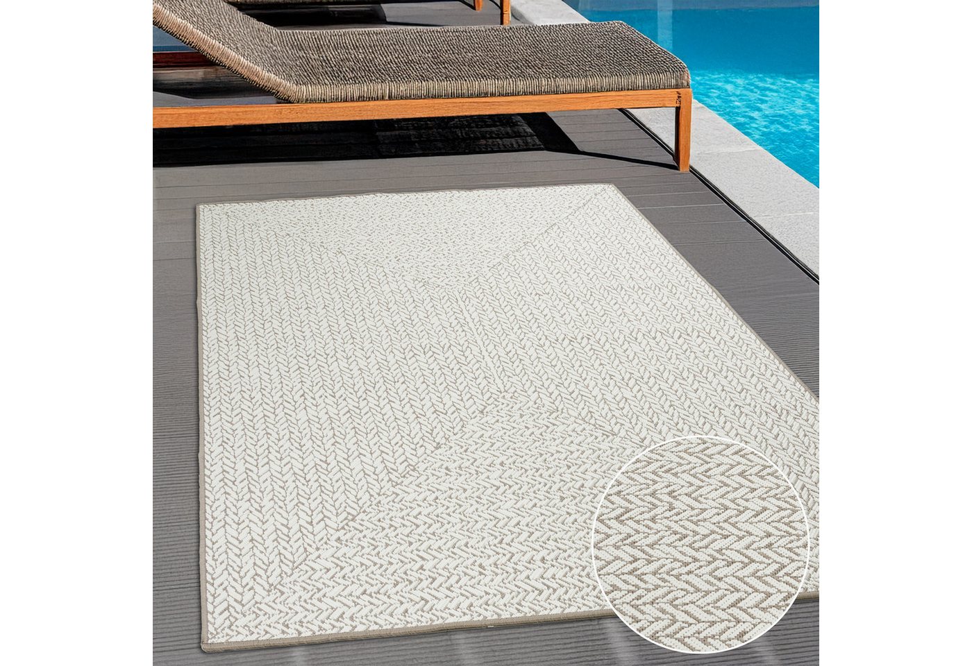 OTTO home Teppich Matts Wende-Teppich in Strick-Optik auch für Balkon und Terrasse, rechteckig, Höhe: 5 mm, In- und Outdoor geeignet, Wetterfest & UV-beständig OTTO home Teppich Matts Wende-Teppich in Strick-Optik auch für Balkon und Terrasse, rechteckig, Höhe: 5 mm, In- und Outdoor geeignet, Wetterfest & UV-beständig von OTTO home