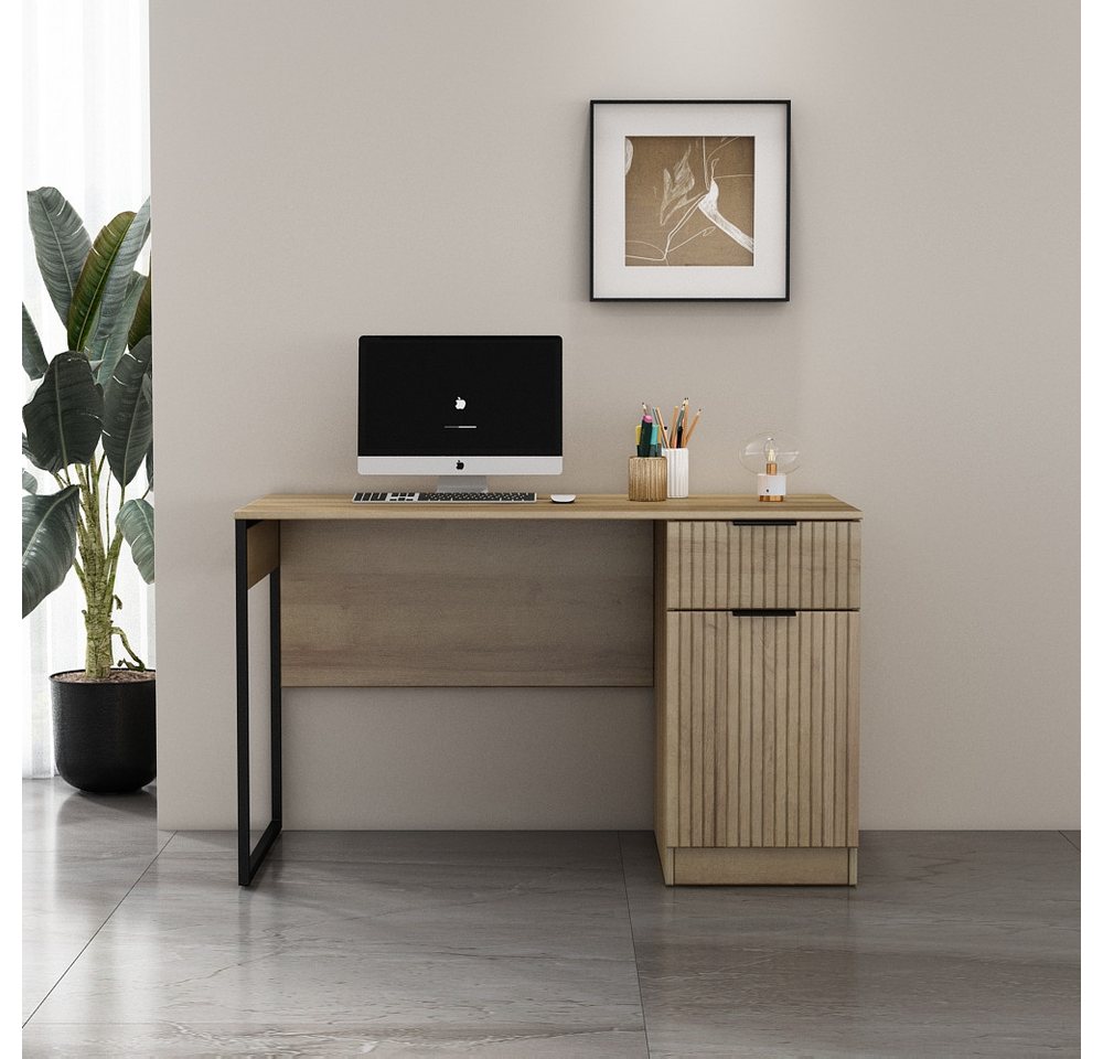 OTTO home Schreibtisch Aspea, mit Schublade, ausreichend Stauraum, moderne Rillenoptik, B. 120 cm OTTO home Schreibtisch Aspea, mit Schublade, ausreichend Stauraum, moderne Rillenoptik, B. 120 cm von OTTO home