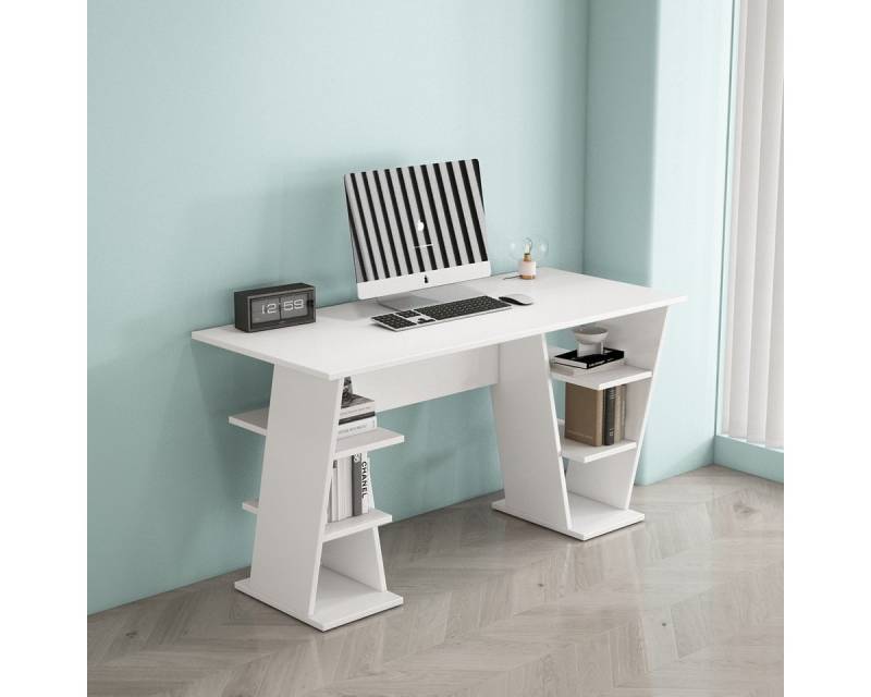 OTTO home Schreibtisch Ezzell, Regalschreibtisch mit Ablagen, modernes Design, Breite 137 cm von OTTO home