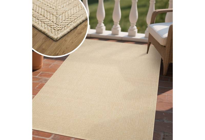 OTTO home Teppich Aliv, rechteckig, Höhe: 3 mm, In-und Outdoorgeegnet, Sisal-Look robust, leicht zu reinigen von OTTO home
