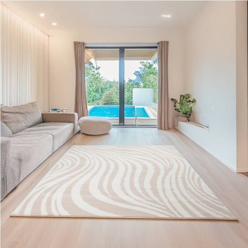 OTTO home Teppich Liaa in Wellen Design, softer Kurzflor, rechteckig, Höhe: 7 mm, 3D-Optik, Scandi-Look, Wohnzimmer, Esszimmer, Schlafzimmer von OTTO home