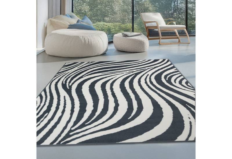 OTTO home Teppich Liaa in Wellen Design, softer Kurzflor, rechteckig, Höhe: 7 mm, 3D-Optik, Scandi-Look, Wohnzimmer, Esszimmer, Schlafzimmer von OTTO home