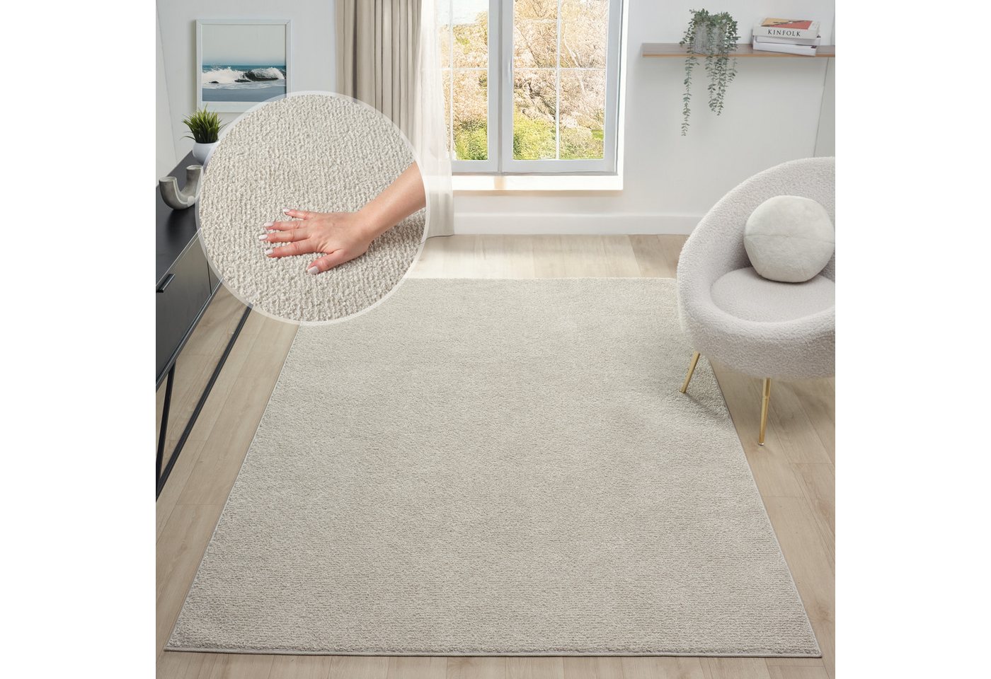 OTTO home Teppich Lisam, rechteckig, Höhe: 15 mm, meliert, uni, Wohnzimmer, Schlafzimmer OTTO home Teppich Lisam, rechteckig, Höhe: 15 mm, meliert, uni, Wohnzimmer, Schlafzimmer von OTTO home