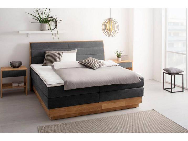OTTO products Boxspringbett, LED-Beleuchtung, mit zertifizierten, recycelten Bezugsstoffen, grau, mit LED-Beleuchtung, mit Basic-Topper OTTO products Boxspringbett, LED-Beleuchtung, mit zertifizierten, recycelten Bezugsstoffen, grau, mit LED-Beleuchtung, mit Basic-Topper von OTTO-products