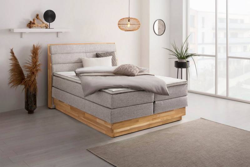 OTTO products Boxspringbett Jenna, ohne LED-Beleuchtung, mit zertifizierten, recycelten Bezugsstoffen von OTTO products