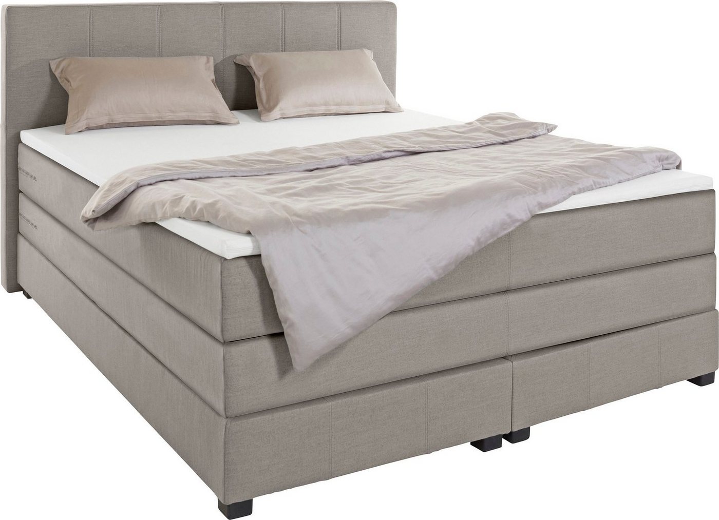 OTTO products Boxspringbett Peetu, Taschenfederkern-Matratze, in 4 Breiten und 4 Farben, incl. Topper von OTTO products