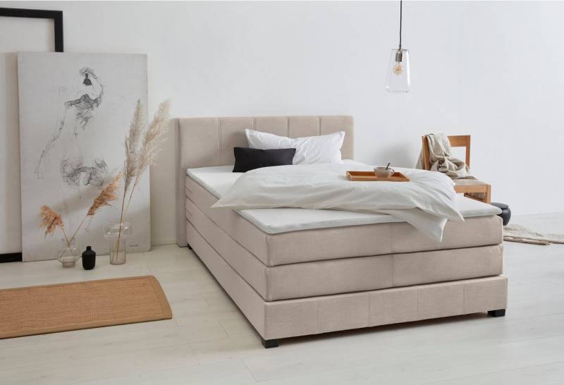 OTTO products Boxspringbett Peetu, Taschenfederkern-Matratze, in 4 Breiten und 4 Farben, incl. Topper von OTTO products