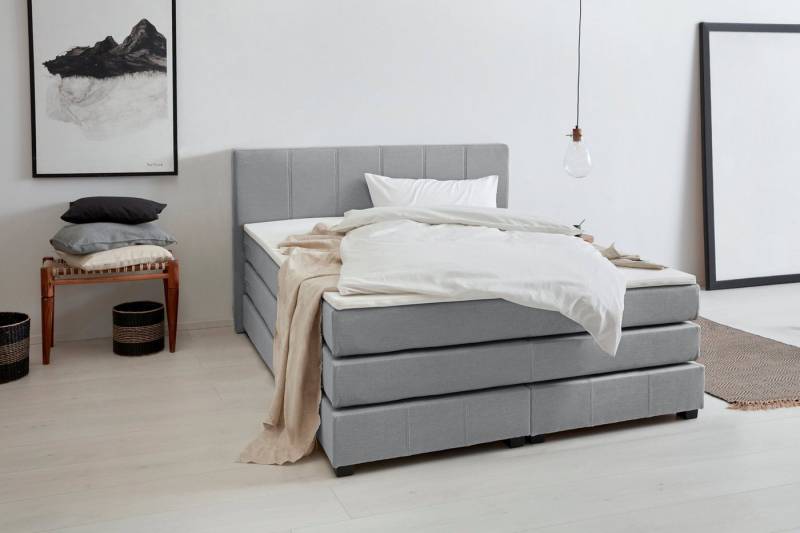 OTTO products Boxspringbett Peetu, Taschenfederkern-Matratze, in 4 Breiten und 4 Farben, incl. Topper von OTTO products