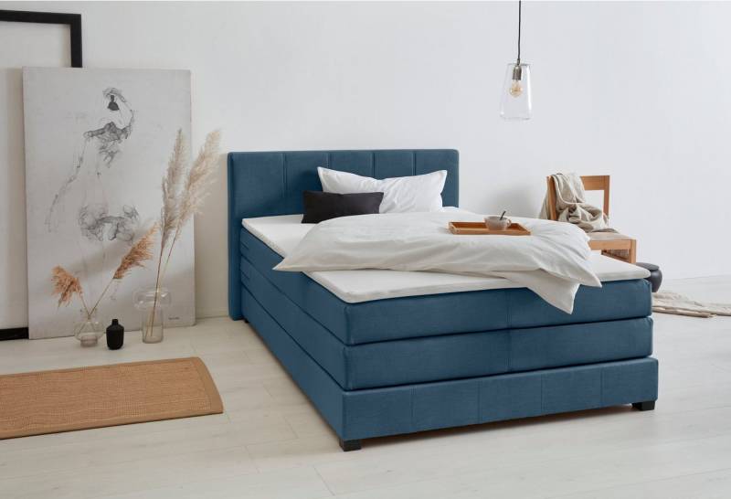 OTTO products Boxspringbett Peetu, Taschenfederkern-Matratze, in 4 Breiten und 4 Farben, incl. Topper von OTTO products