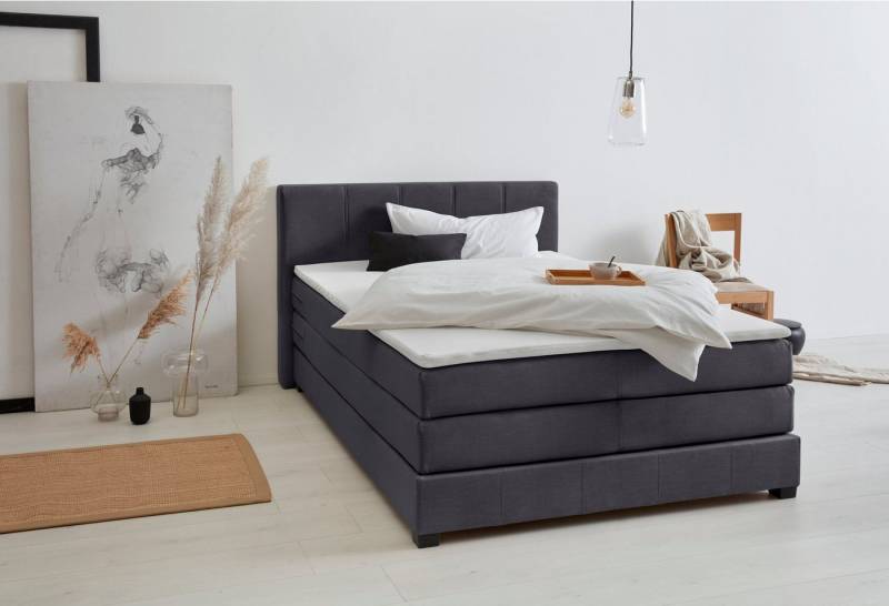 OTTO products Boxspringbett Peetu, Taschenfederkern-Matratze, in 4 Breiten und 4 Farben, incl. Topper von OTTO products
