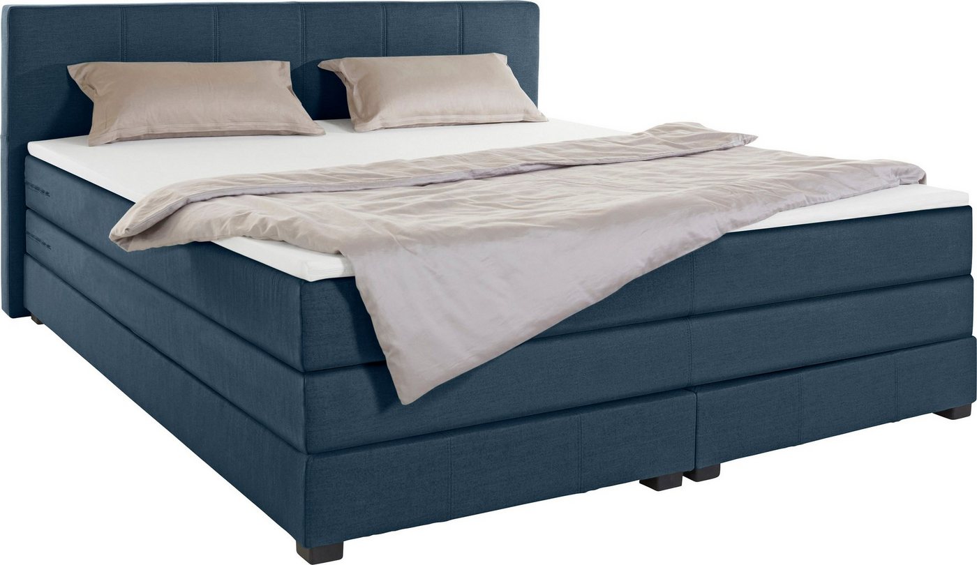 OTTO products Boxspringbett Peetu, Taschenfederkern-Matratze, in 4 Breiten und 4 Farben, incl. Topper von OTTO products