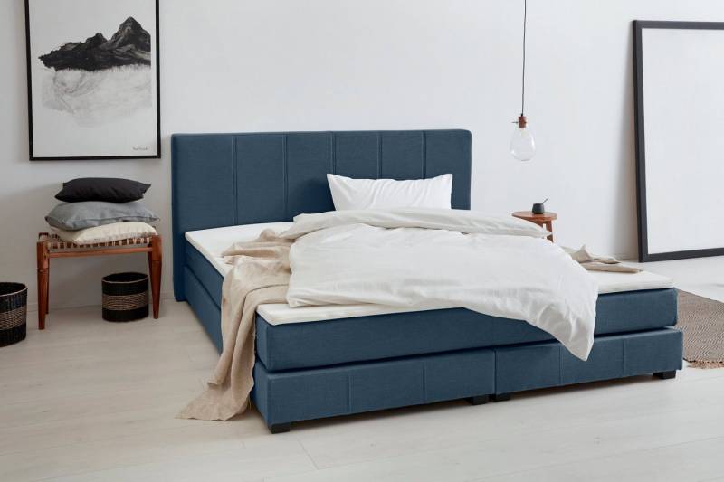 OTTO products Boxspringbett Peetu, Taschenfederkern-Matratze, in 4 Breiten und 4 Farben, incl. Topper von OTTO products