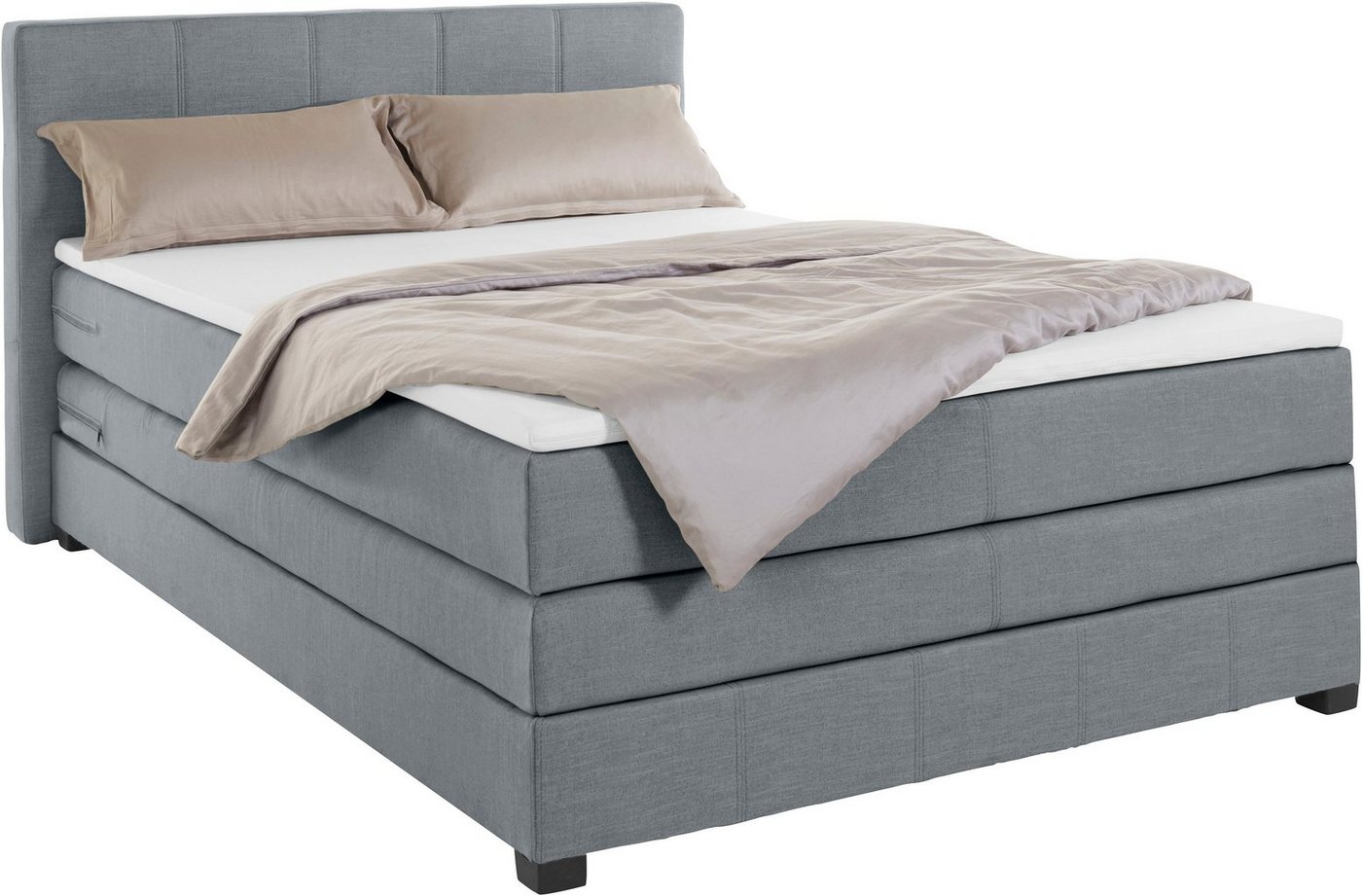 OTTO products Boxspringbett Peetu, Taschenfederkern-Matratze, in 4 Breiten und 4 Farben, incl. Topper von OTTO products