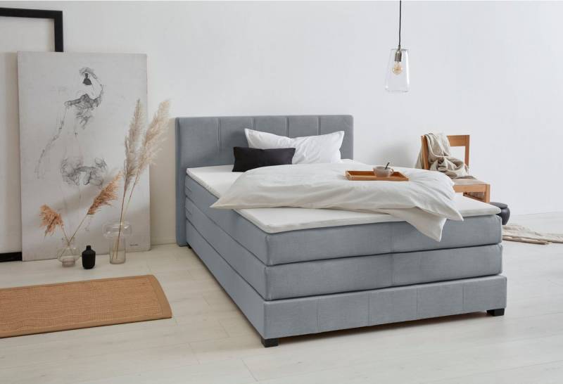 OTTO products Boxspringbett Peetu, Taschenfederkern-Matratze, in 4 Breiten und 4 Farben, incl. Topper von OTTO products
