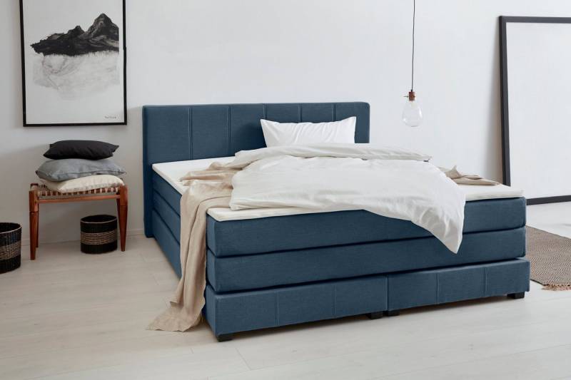 OTTO products Boxspringbett Peetu, Taschenfederkern-Matratze, in 4 Breiten und 4 Farben, incl. Topper von OTTO products