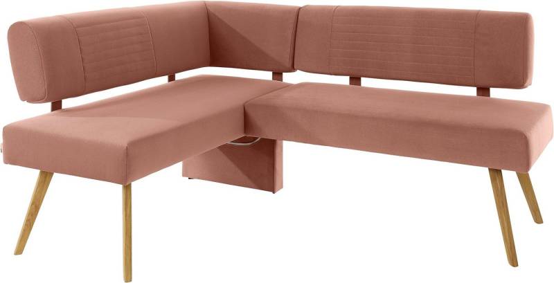 OTTO products Eckbank Alessja, Breite langer Schenkel 192 oder 212 cm, Gestell aus Eiche Massivholz von OTTO products