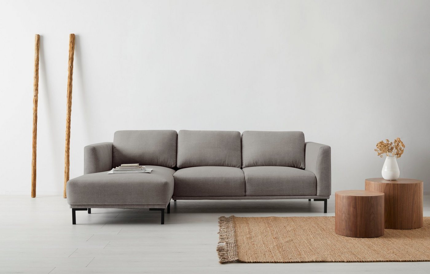 OTTO products Ecksofa Fillin, L-Form, Struktur hergestellt aus recycelten PET-Flaschen und im Leinen-Mix von OTTO products