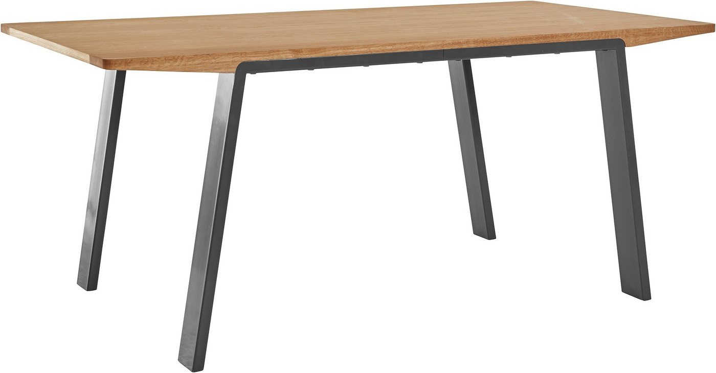 OTTO products Esstisch Flemming, Massivholz Eiche, 175 cm oder 225 cm, elegant gewölbte Tischplatte von OTTO products