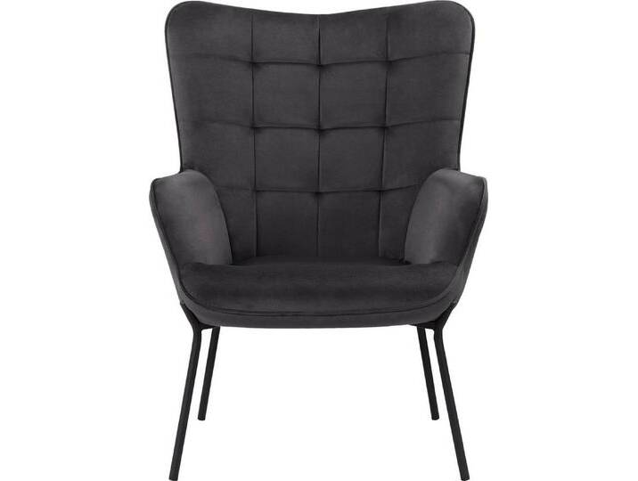 OTTO products Loungesessel Luukas, Ohrensessel mit Metallbeinen, (1-St), Stoff recyceltes Polyester, Sitz und Rücken gepolstert, Sitzhöhe 46 cm von OTTO-products