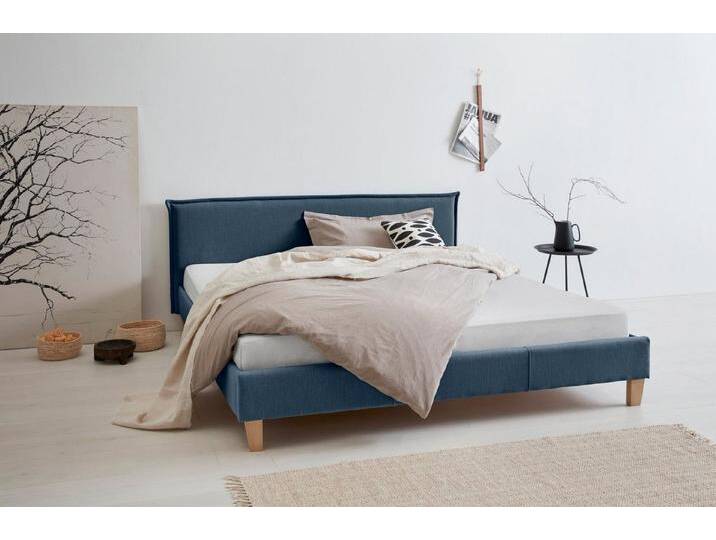 OTTO products Polsterbett Heddi, in 5 Breiten: von 90cm-200cm, Biese am Kopfteil, Strukturstoff, blau, blau OTTO products Polsterbett Heddi, in 5 Breiten: von 90cm-200cm, Biese am Kopfteil, Strukturstoff, blau, blau von OTTO-products